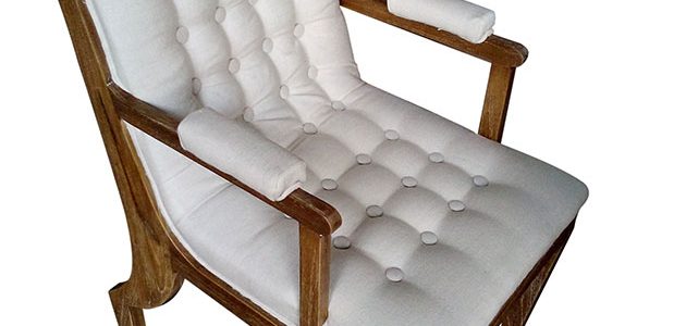 Tufted Upholstered Arm Chair with Hardwood Frame