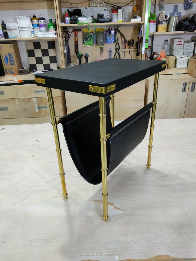 Leather Magazine Rack